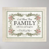 God zegene ons huis: Gepersonaliseerd Poster (Voorkant)