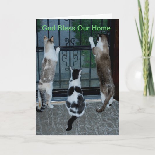 God zegene ons huis kaart (Voorkant)