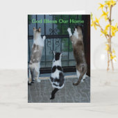 God zegene ons huis kaart (Gele Bloem)