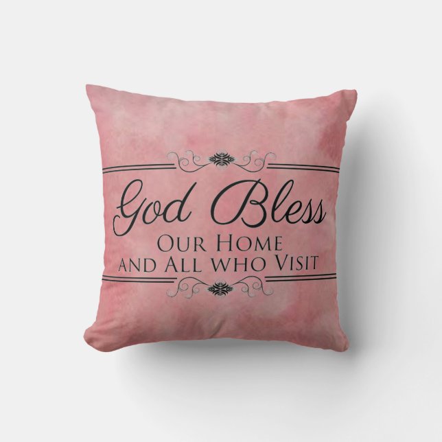 God zegene ons huis kussen (Voorkant)