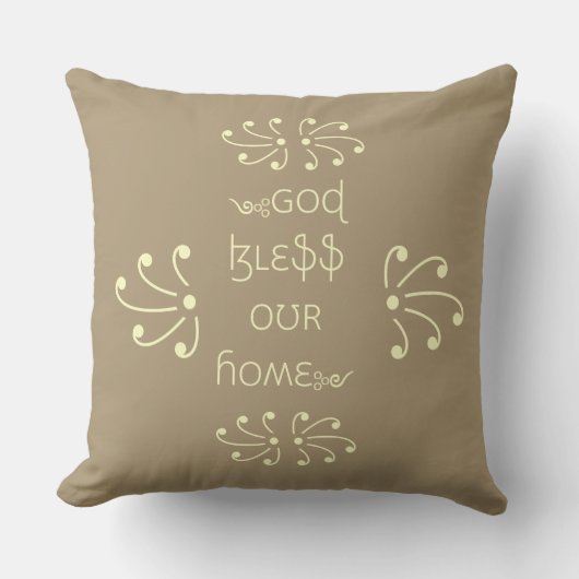 God zegene ons huis kussen (Voorkant)