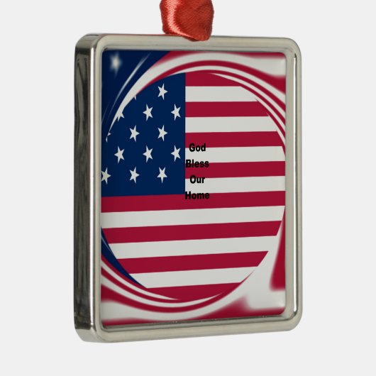 God zegene ons huis metalen ornament (Rechts)