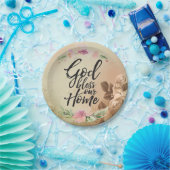 God zegene ons huis papieren bordje (Feest)