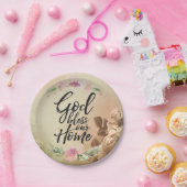 God zegene ons huis papieren bordje (Feest)