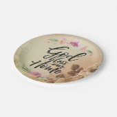 God zegene ons huis papieren bordje (Gekanteld)