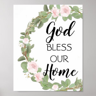 God zegene ons huis poster