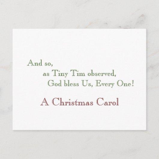 God zegene ons, iedereen! Briefkaart (Voorkant)