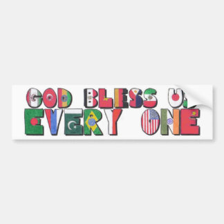 God zegene ons iedereen bumpersticker