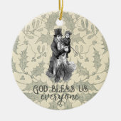 God zegene ons iedereen Dickens Christmas Carol Keramisch Ornament (Voorkant)