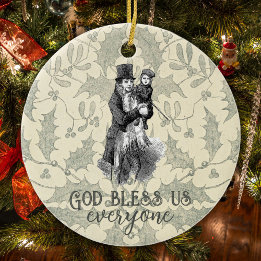 God zegene ons iedereen Dickens Christmas Carol Keramisch Ornament