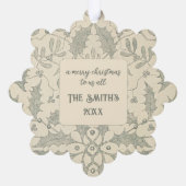 God zegene ons iedereen Dickens Christmas Carol Ornament Kaart (Achterkant)