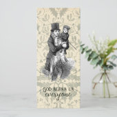 God zegene ons iedereen Dickens Kerst Bladwijzer Feestdagenkaart (Staand voorkant)