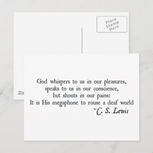 God zegene ons in onze Pleasures Briefkaart (Voorkant / Achterkant)