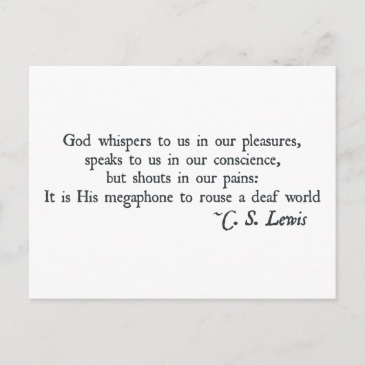 God zegene ons in onze Pleasures Briefkaart (Voorkant)