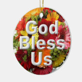 God zegene ons keramisch ornament (Links)