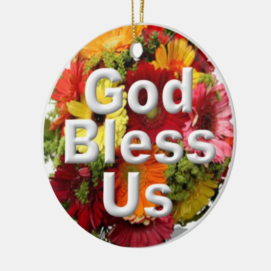 God zegene ons keramisch ornament (Links)