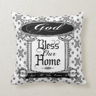 god zegene ons kussen van het huiskussenblok