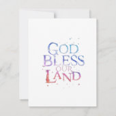 God zegene ons land notitiekaartje (Achterkant)