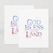 God zegene ons land notitiekaartje (Voorkant / Achterkant)
