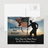 God zegene ons militair Briefkaart (Voorkant / Achterkant)