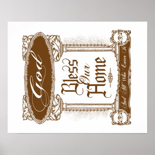 God zegene ons thuisaangepast Poster (Voorkant)