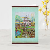 God zegene ons wenskaart kaart (Gele Bloem)