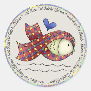 God zegene onze Autisic Kinderen Sticker