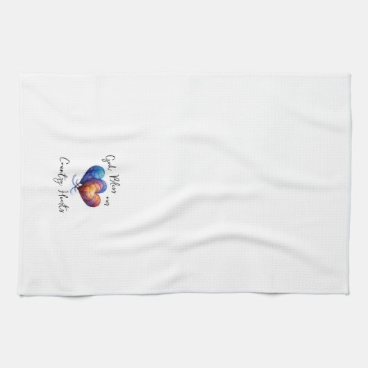 God zegene onze harten theedoek (Horizontaal)