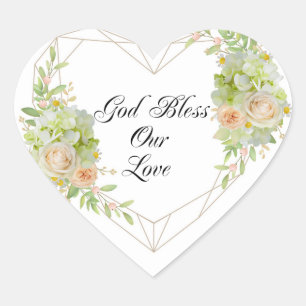 God zegene onze liefde - Mooie hartsticker Hart Sticker