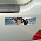 God zegene onze militaire Bumpersticker (Op auto)