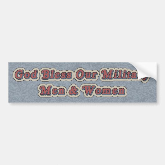 God zegene Onze militaire Mannen & Bumpersticker v (Voorkant)