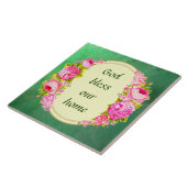 God zegene onze thuiskeramische Tegel Tegeltje (Zijkant)