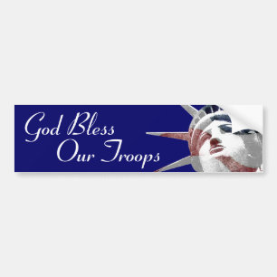 God zegene onze troepen bumpersticker