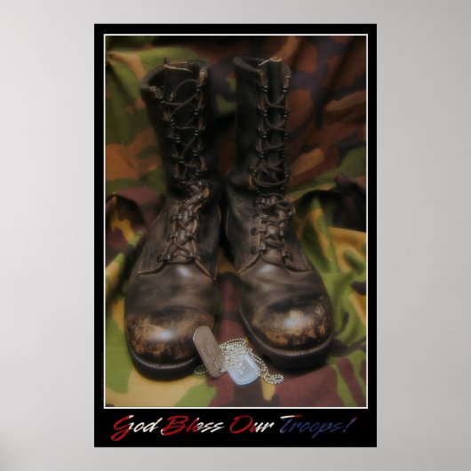 God zegene onze troepen poster (Voorkant)