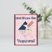 God zegene onze veteranen! briefkaart (Staand voorkant)