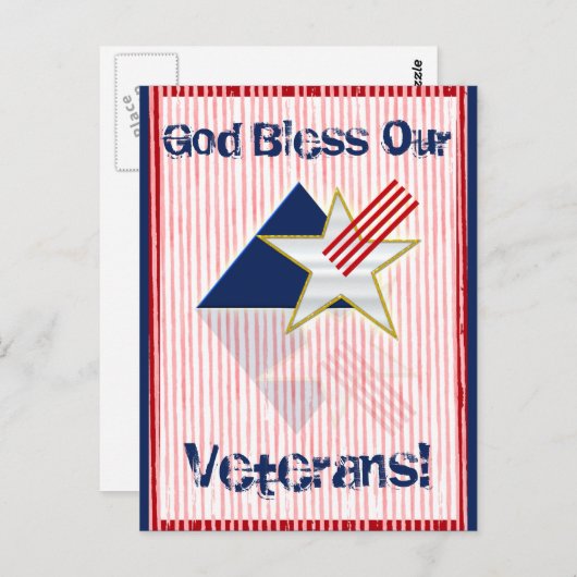 God zegene onze veteranen! briefkaart (Voorkant / Achterkant)