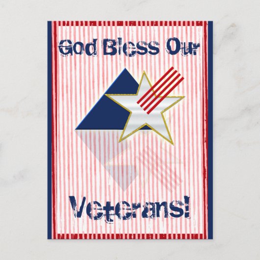 God zegene onze veteranen! briefkaart (Voorkant)