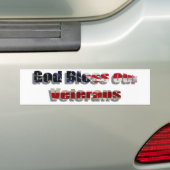 "God zegene onze veteranen" Bumpersticker (Op auto)