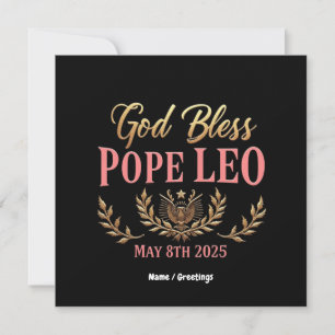 God zegene paus Leo viert nieuwe paus 8 mei 2025 Kaart