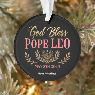 God zegene paus Leo viert nieuwe paus 8 mei 2025 Ornament