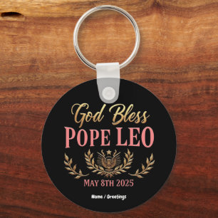 God zegene paus Leo viert nieuwe paus 8 mei 2025 Sleutelhanger
