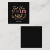God zegene paus Leo viert nieuwe paus 8 mei 2025 Vierkante Visitekaartje (Voorkant / Achterkant)