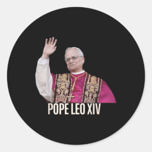 God zegene paus Leo XIV 26e paus Ronde Sticker