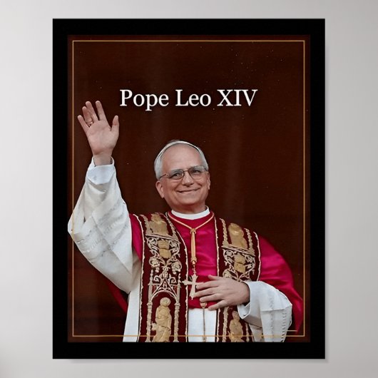 God zegene Paus Leo XIV 5 Poster (Voorkant)