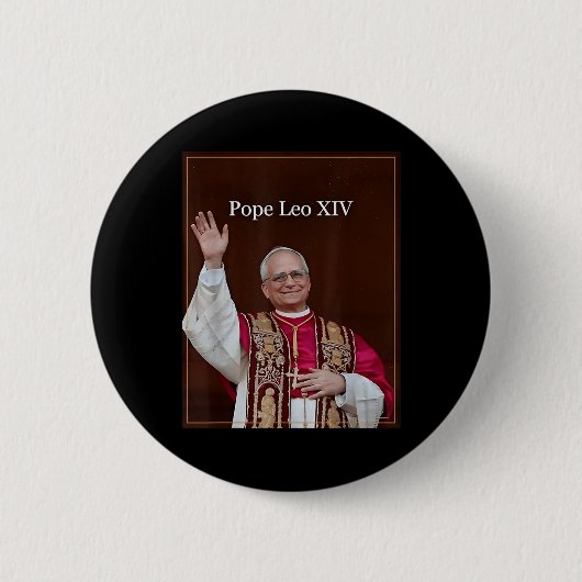 God zegene Paus Leo XIV 5 Ronde Button 5,7 Cm (Voorkant)