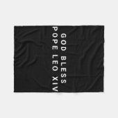 God zegene Paus Leo XIV Fleece Deken (Voorkant (Horizontaal))