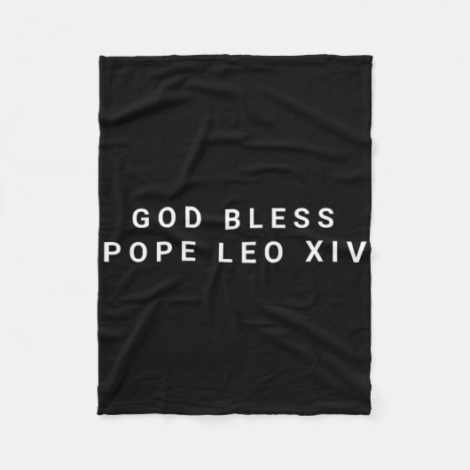 God zegene Paus Leo XIV Fleece Deken (Voorkant)