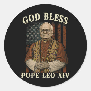 God zegene Paus Leo XIV Habemus Papam Katholieke K Ronde Sticker