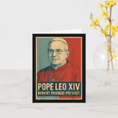 God zegene Paus Leo XIV Kaart (Gele Bloem)