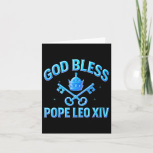 God zegene Paus Leo XIV Retro Katholieken Mem Kaart